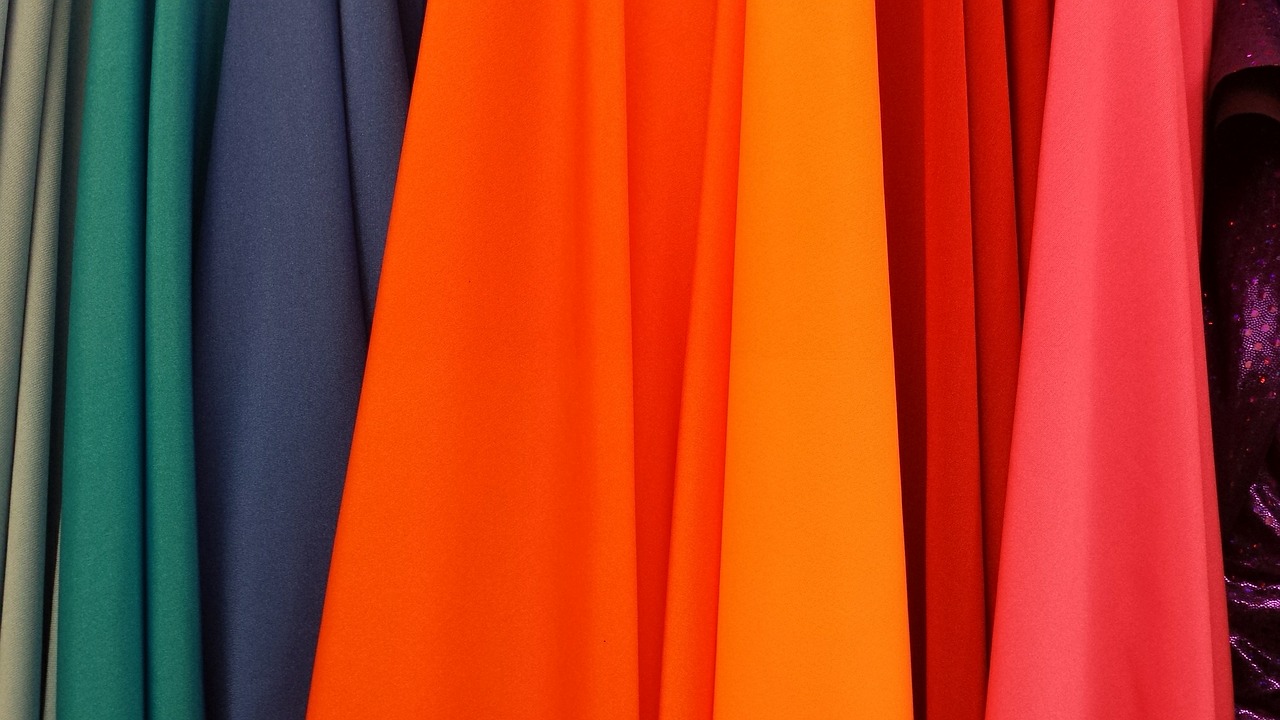 Bright solid silk fabrics
